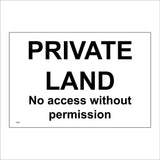 TR931 Private Land No  Access Without Permission