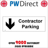 CS697 Contractor Parking Down Arrow South Below Plaque