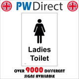 TS006 Ladies Toilet Black On White Female Girls Women