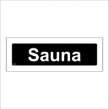 GG406 Sauna White On Black Plaque