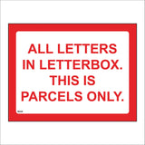 GG446 Letters In Letterbox Parcels Only