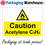 HA182 Caution Acetylene C2H2 Gas Storage