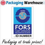 VE373 Fors Fleet Silver ID Number Safety Vehicles Transport