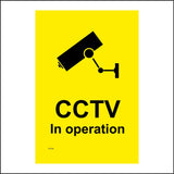 CT015 Cctv In Operation Sign with Camera Triangle