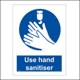 MA620 Use Hand Sanitiser Sign with Hands/Gel/Dispenser/Sanitiser