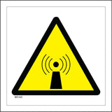 WS163 Non-Ionizing Symbol Sign with Triangle Radio Waves