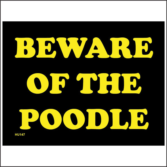 HU147 Beware Of The Poodle Sign