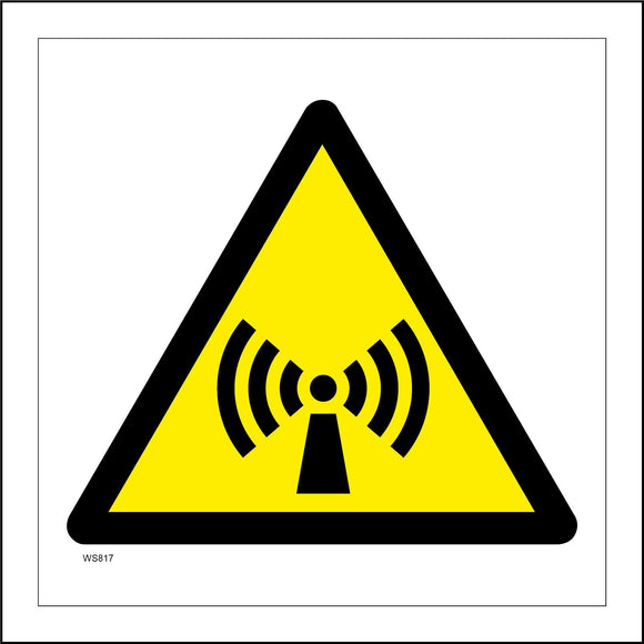 WS817 Non Ionising Sign with Triangle Waves