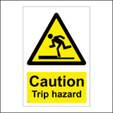 WS303 Caution Trip Hazard Sign with Triangle Person