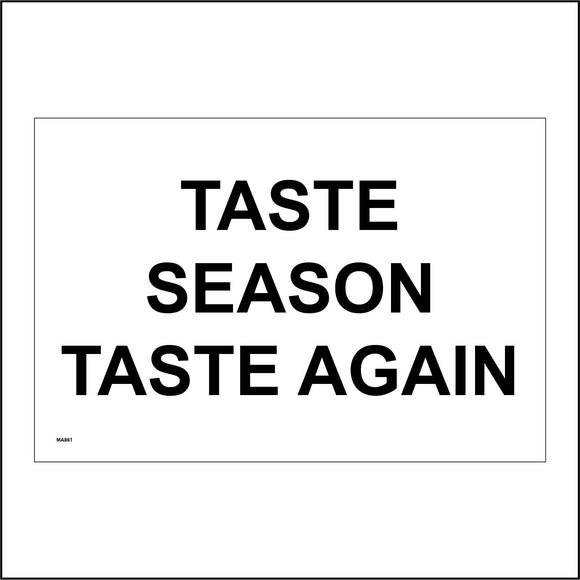 MA861 Taste Season Taste Again