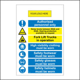 MU299 Site Safety Noise Levels 85DB Logo Company Name