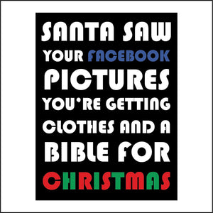 XM282 Santa Saw Your Face Book Pictures Media Fun Festive