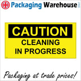WS472 Caution Cleaning In Progress Sign