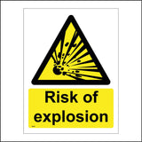WS498 Risk Of Explosion Sign with Triangle Explosion