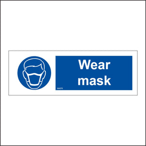 MA676 Wear Mask Sign with Mask Face