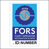 VE373 Fors Fleet Silver ID Number Safety Vehicles Transport