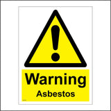 WS780 Warning Asbestos Sign with Triangle Exclamation Mark