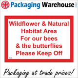 PR406 Wildflower Natural Habitat Area Bees Butterflies Keep Out Pollinators Meadow