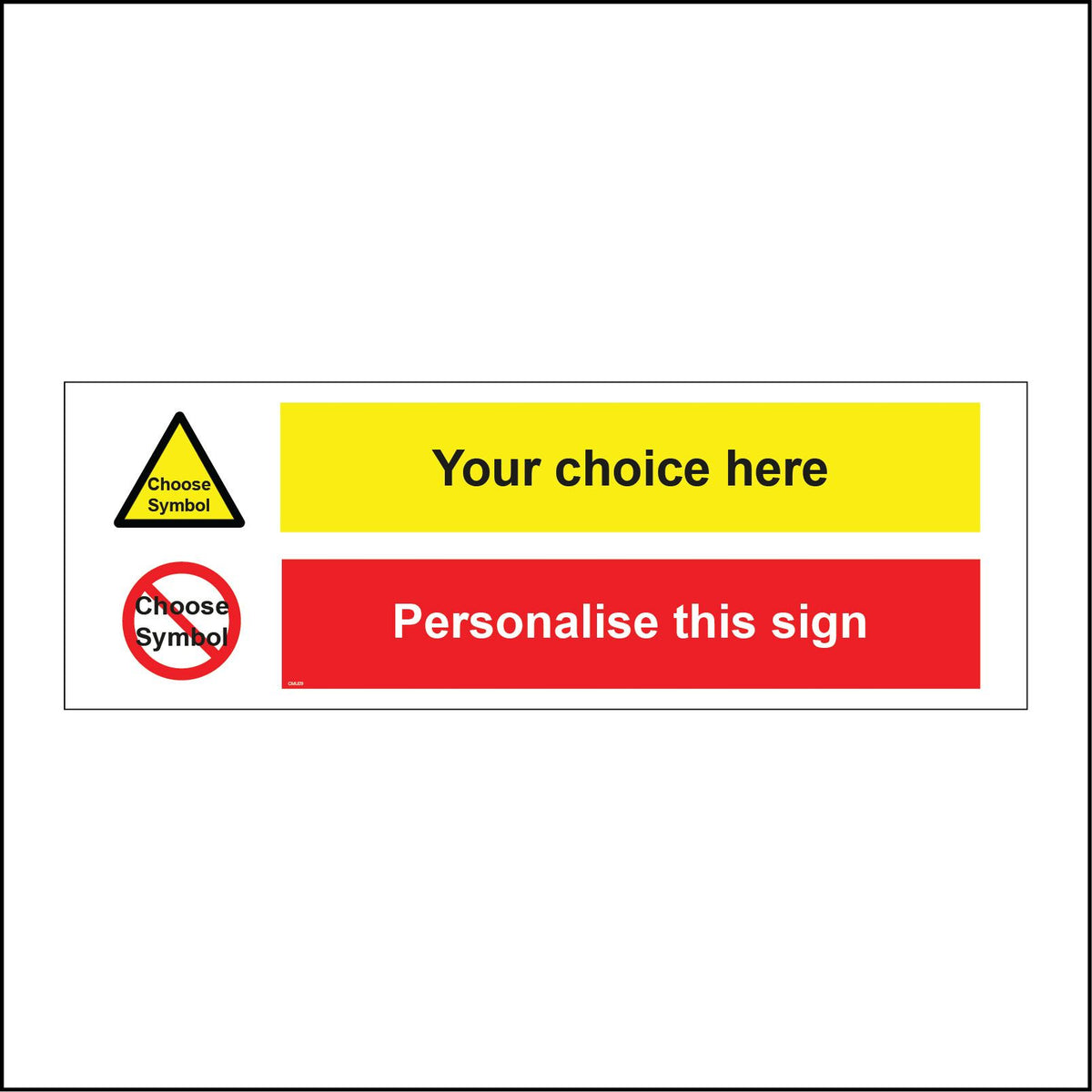 Sign Builder Print Your Own Bespoke Text Label Personalised Vinyl Sign ...