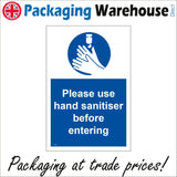 MA618 Please Use Hand Sanitiser Before Entering Sign with Hands/Gel/Dispenser/Sanitiser