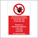 CS583 All Construction Deliveries To This Site Call Tele Details