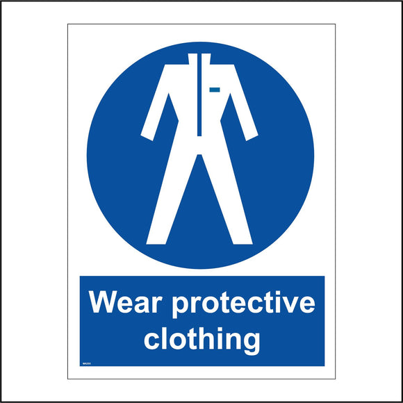 MA295 Wear Protective Clothing Sign with Overalls