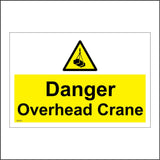 WS833 Danger Overhead Crane Sign with Triangle Box Hook