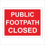 VE336 Public Footpath Closed Trail Bridleway Towpath Trail Pavement