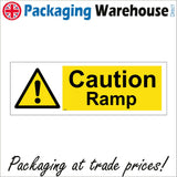 WS937 Caution Ramp Sign with Triangle Exclamation Mark