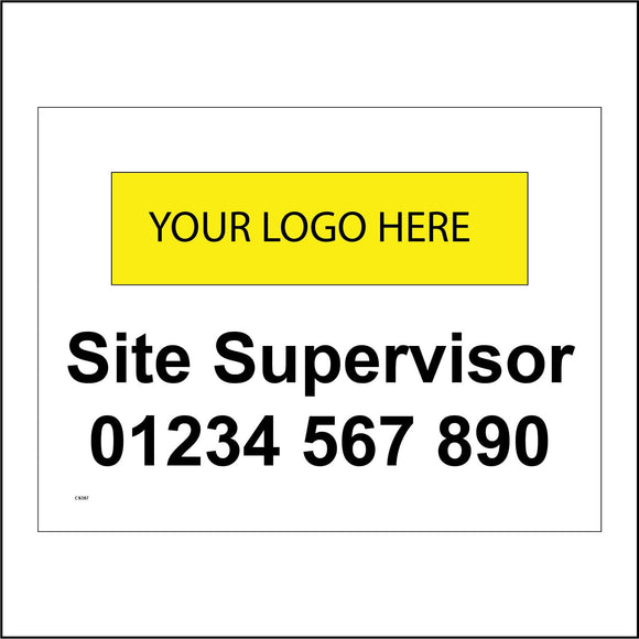 CS387 Site Supervisor Contact Telephone Your Logo Company Name