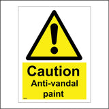 WS626 Caution Anti-Vandal Paint Sign with Triangle Exclamation Mark