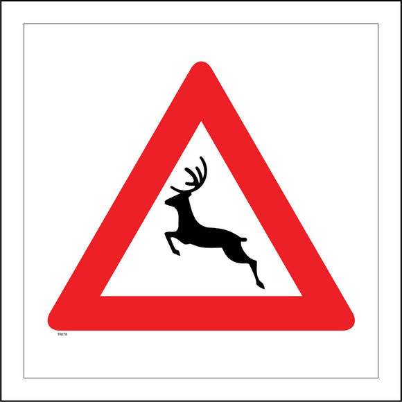TR078 Deer Sign with Deer