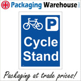 TR382 Cycle Stand Parking Sign with Bicycle Parking Logo