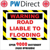 TR649 Warning Road Liable To Flooding
