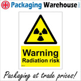WS167 Warning Radiation Risk Sign with Triangle Radiation