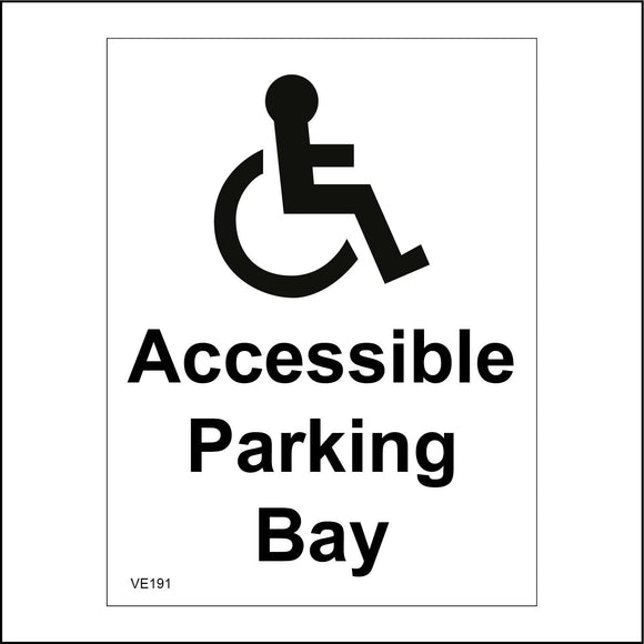 VE191 Accessible Parking Bay Sign with Disabled Logo