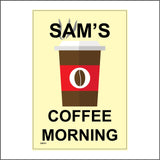 CM101 Coffee Morning Sign with Coffee Mug