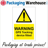 WT037 Warning GPS Tracking Device Fitted Sign with Triangle Exclamation Mark