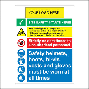 CM339 Site Safety Starts Here Your Logo
