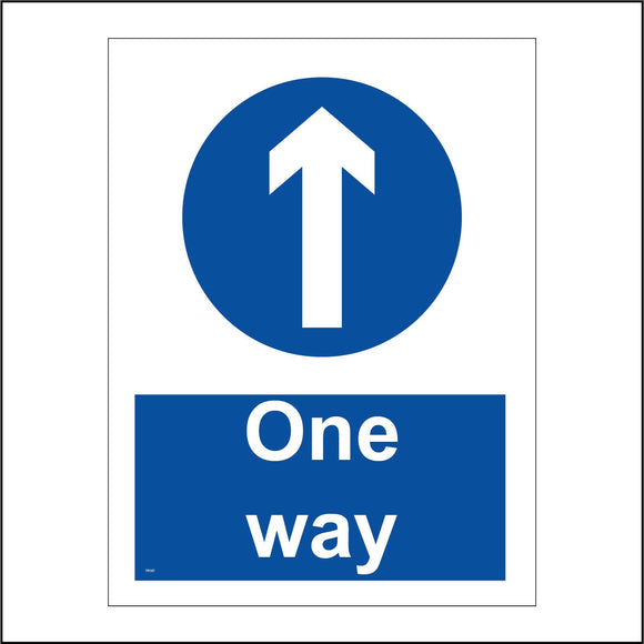 TR167 One Way Sign with Circle Arrow