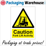 WS631 Caution Fork Lift Activity Sign with Triangle Forklift