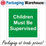 MA761 Children Must Be Supervised Sign