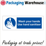 MA624 Wash Your Hands Use Hand Sanitiser Sign with Hands/Gel/Dispenser/Sanitiser