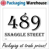 CM002 Custom House Sign Plaque Door Street Number 1-999 Personalised Name Sign