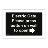 SE122 Electric Gate Press Button To Open Arrow Right Entry Exit Way