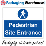 MA467 Pedestrian Site Entrance Sign with Circle Man