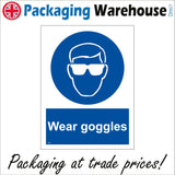 MA081 Wear Goggles Sign with Face Glasses