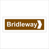 VE377 Bridleway Right Arrow Brown Direction Route Horses