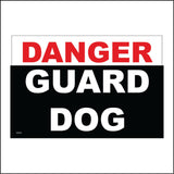 SE026 Danger Guard Dog Sign