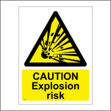 WS496 Caution Explosion Risk Sign with Triangle Explosion